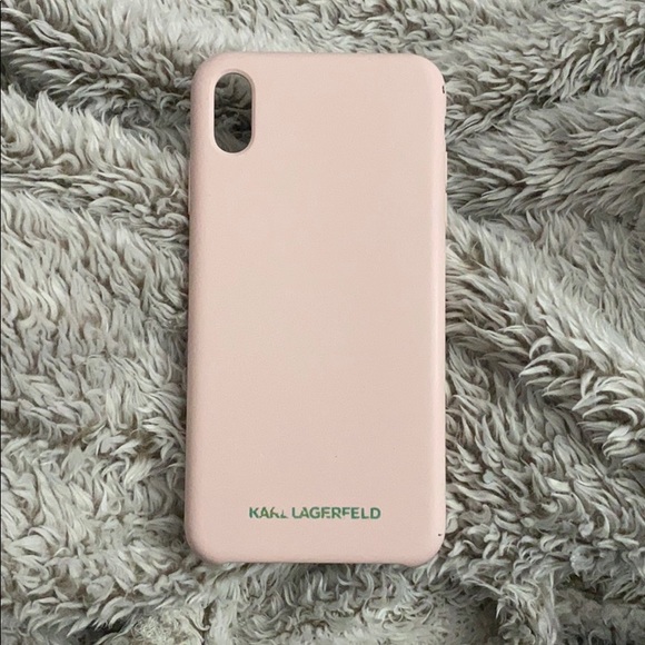 Karl Lagerfeld Pink iPhone XS Max Silicone Case - Picture 1 of 7